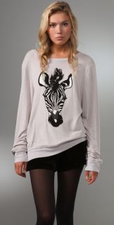 Wildfox Zebra Baggy Beach Sweater