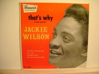 Jackie Wilson Thats Why Super RARE Brunswick Stereo EP
