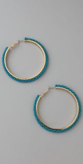 Lee Angel Jewelry Mesh Chain Hoop Earrings