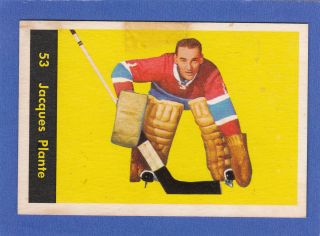 Jacques Plante 1960 61 Parkhurst 53 EXMT NM with Tape Marks NM BV$200