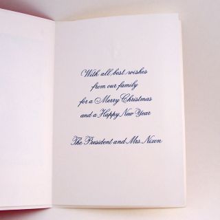 1971 President Nixon White House Christmas Card VG Holiday