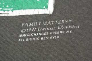 Vintage 1991 Family Matters T Shirt T Shirt Large Steve Urkel