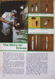 1972 James Bowie w D Bo Randall Knives Knife Article Buckeye Skinner