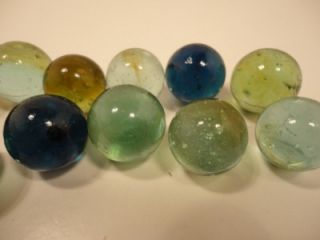 Lot of 20 Vintage Handmade Glass Marbles