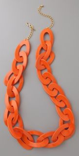 Kenneth Jay Lane Coral Link Necklace