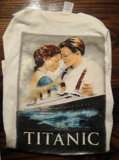 Original Titanic Movie T Shirt, James Cameron Leonardo Di Caprio Kate