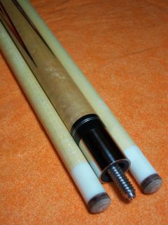 Jacoby RARE Duplex Wood Pool Cue 2SHFTS Leather Super Sharp Splice