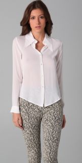 Opening Ceremony Pinked Pointed Collar Blouse