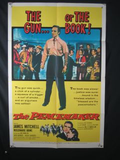  PEACEMAKER 1956 ONE SHEET WESTERN JAMES MITCHELL ROSEMARIE BOWE FN/VF