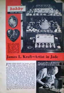 1949 James L Kraft Cheese Food Co Jade Artist Pictorial