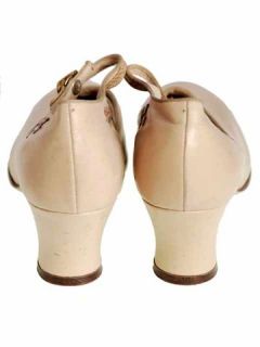 Vintage Beige Mary Jane Shoe 1920s Walk Over EU 37 Ladies US 6 5N
