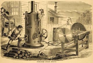  Portable Steam Engine Bookwalter Boiler James Leffel Wood Saw Antique