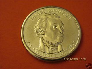 2008 P BU James Monroe Presidental One Dollar Coin