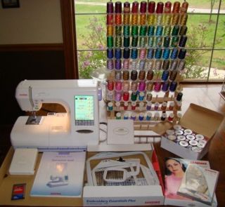 Janome 10001 Sewing Embroidery Machine W/TONS EXTRAS & Digitizer Pro