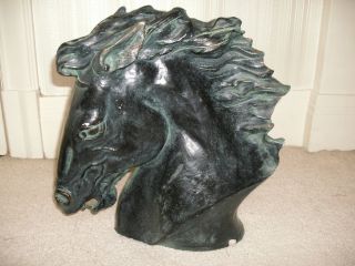 Austin Sculpture Horse Head Flaming Mane James Spratt 1978