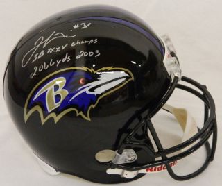 Jamal Lewis Signed Ravens Full Size Helmet w SB XXXV Champs 2066 Yards