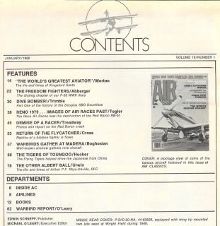 Aviation Magazine Air Classics January 1980 Volume 16 Number 1