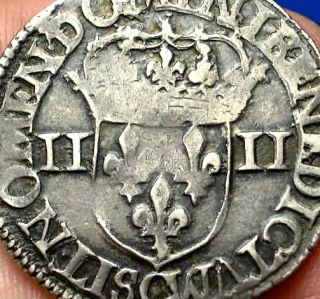 Jamestown Year 1607 France 1 4 ECU Silver Coin French Canadian Use Too