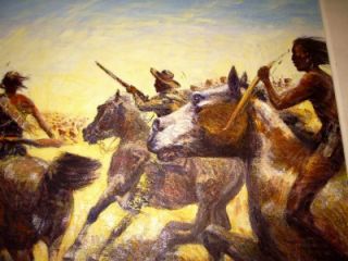 Leal Mack Original Oil Painting The Buffalo Hunt