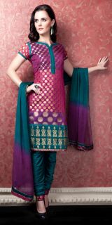 Enhancing Jari Woven Kameez Salwar Indian Bollywood Designer Suit