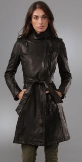 Mackage Trinity Leather Trench Coat