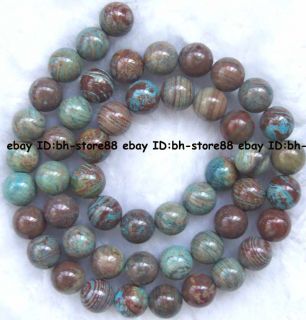 New Blue Multicolor Jasper Round Beads 15 5