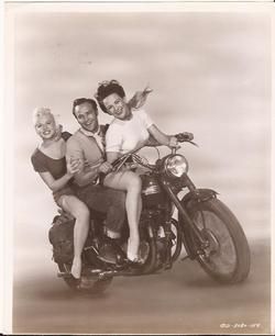 Marlon Brando Peggy Maley Yvonne Doughty Wild One Motorcycle Publicity