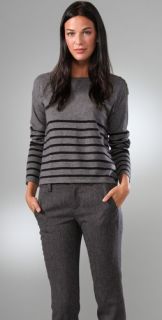 C&C California Striped Cropped Sweater