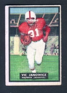 1951 Topps Football 10 Vic Janowicz Ohio State
