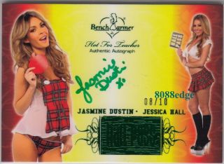  Hot for Teacher Hall Pass Autograph Auto Jasmine Dustin 8 10