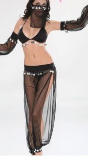 Womens Black Bollywood Jasmine Belly Dancer Arabian Night Girl
