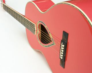 New Jay Turser J J Heart Lefty Acoustic Concert Guitar