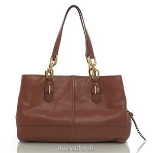  Coach 17811 Walnut Brown Chelsea Leather Jayden Carryall Tote