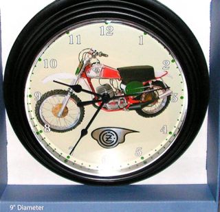 1974 CZ 250cc MX Jaroslav Falta Model Custom Motorcycle Wall Clock