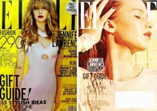 Elle Jennifer Lawrence  december 2012  Hunger Games bombshell  fashion