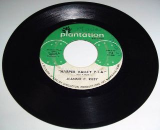 Harper Valley P T A  Jeannie C Riley 45 RPM Record
