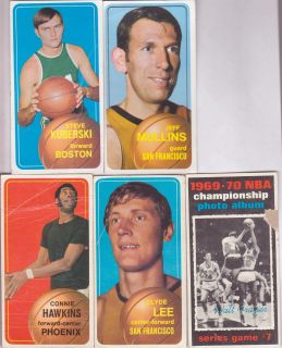 21 1970 71 Topps Basketball Lot Set Wilt Chamberlain 50 NM Cunningham