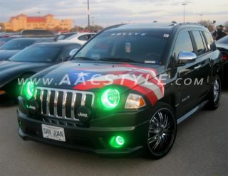 2007 11 Jeep Compass Patriot Headlight Halo Kit Oracle LED Rings White