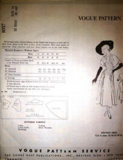 1930s Sewing Pattern #1057 Vintage PAQUIN Vogue Original Paris Model