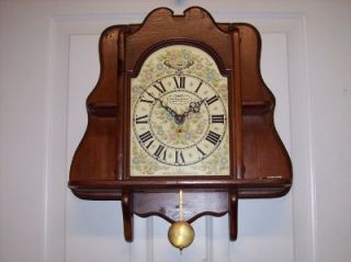 New England 8 Day Wall Clock Knick Knack What not Shelf