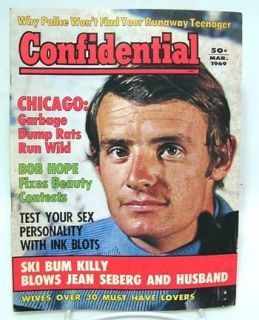 Mar 1969 Confidential Magazine Bob Hope Jean Seberg