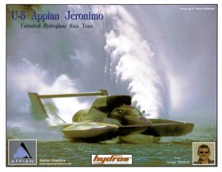 Appian Jeronimo 2000 Hydroplane Racing Team Postcard 7 1 2 x 9 1