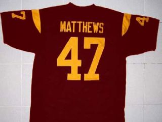  USC Trojans College Jersey Clay Matthews Maroon New Any Name