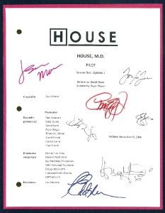 House MD M D Pilot Signed Script rpt 7x Hugh Laurie