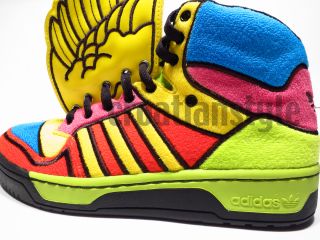 Adidas Jeremy Scott JS Wings Sun Poppy Black Rainbow Multi Color 2 0