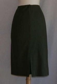 Womens Worth Green Wool Pencil Skirt 12 Large L
