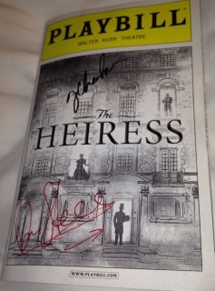 jessica chastain signed The Heiress Playbill Broadway Dan Stevens
