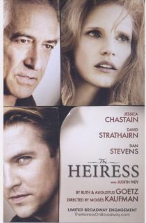 the heiress opening night playbill color ad flyer jessica chastain