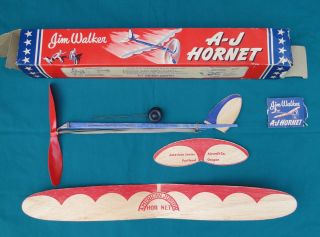 Jim Walkers A J Hornet Rubber Band Balsa Plane