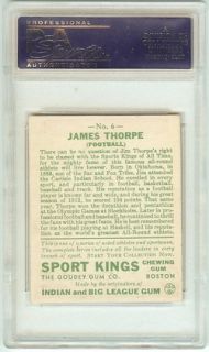 1933 Sport Kings 6 Jim Thorpe Football PSA 7